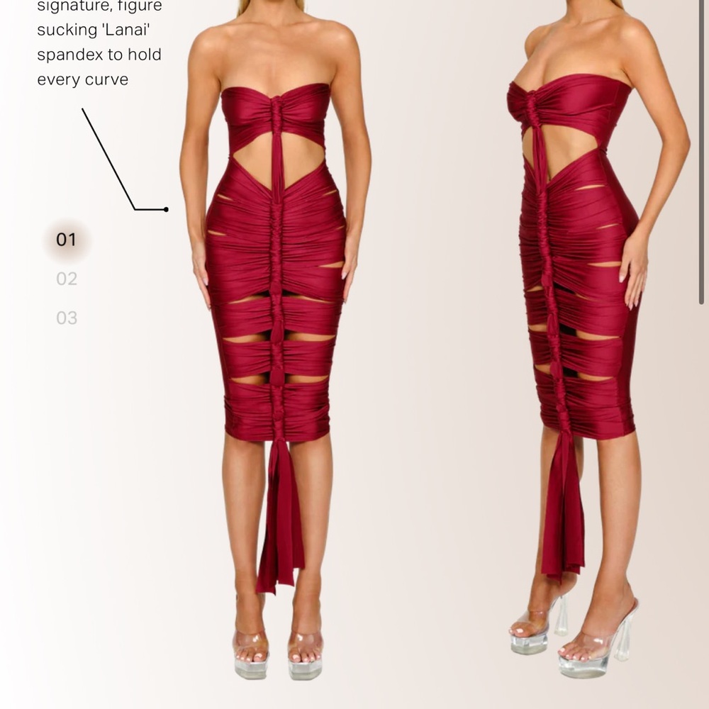 Coucoo Red Cut-Out Dress